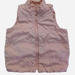 GAP Light Pink Kids Puffer Vest
